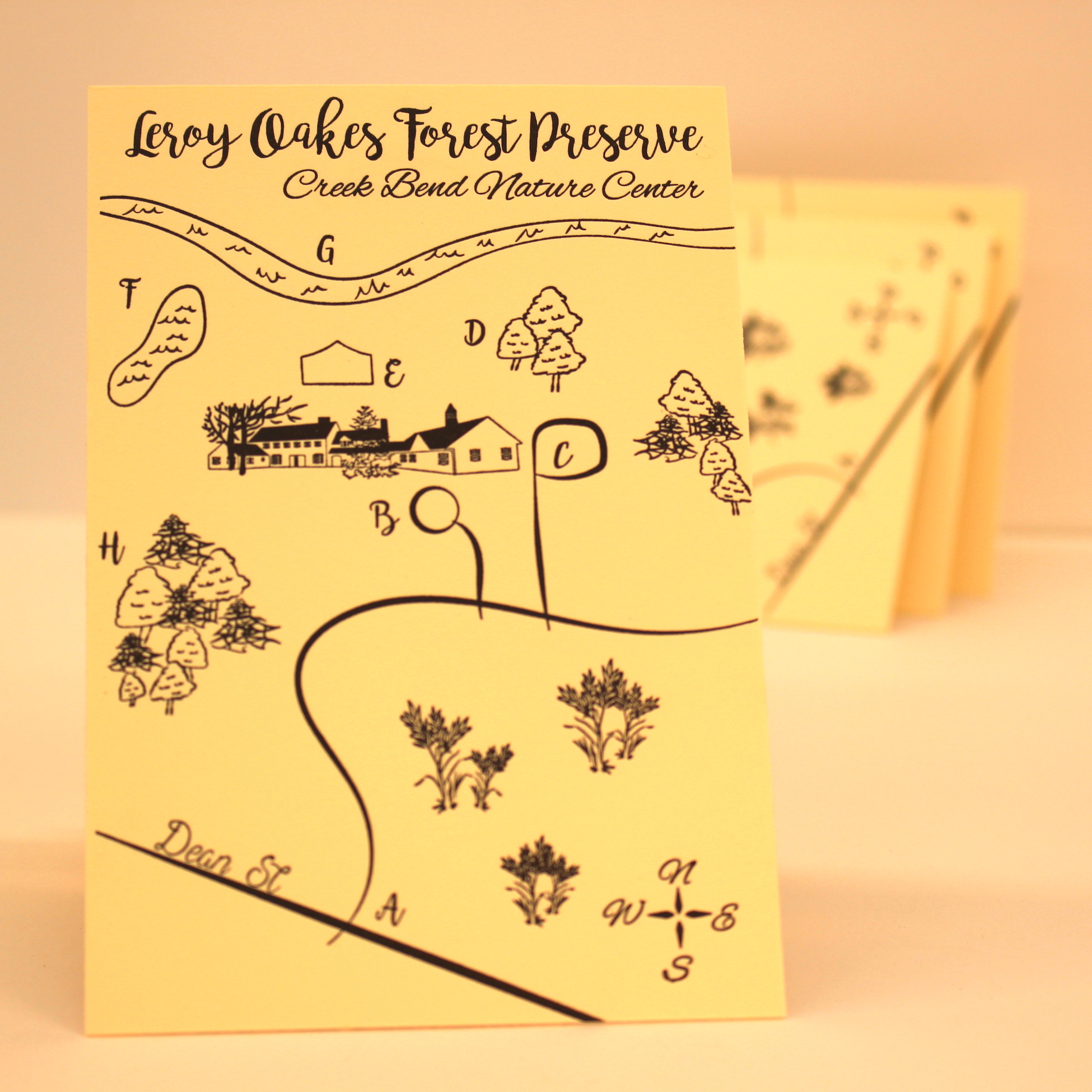 letterpress printing on yellow