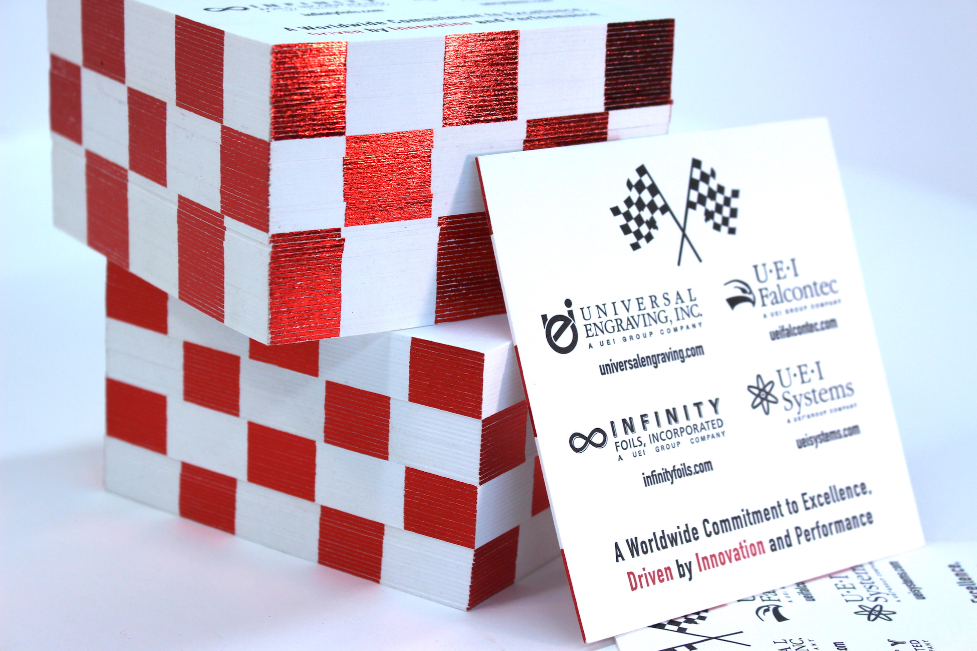 red checkered foil guilding