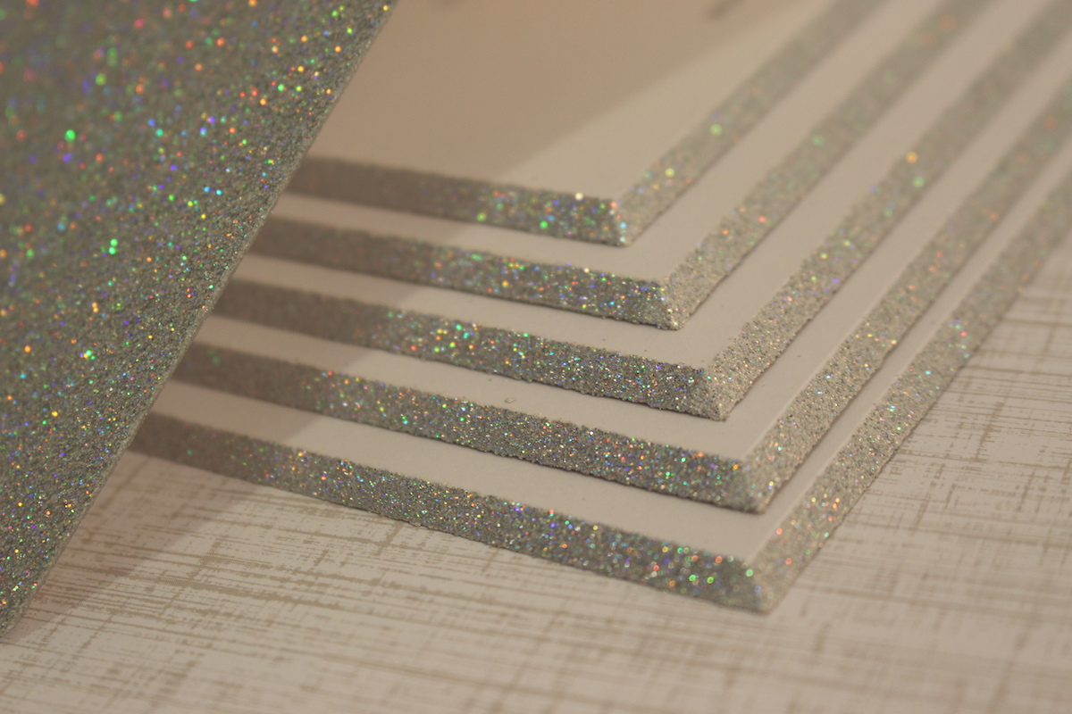 silver glitter border